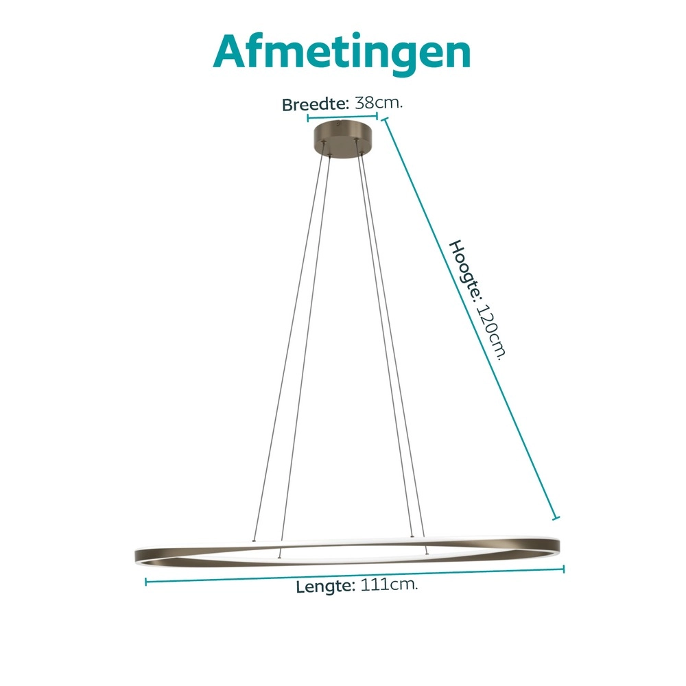 Lampe pendante de conception Camerota Ovale en bronze foncé Eglo 9008606391271