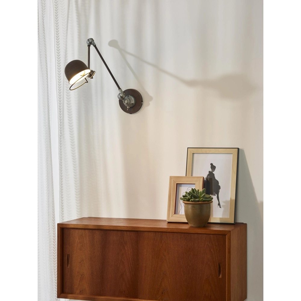 Lampe murale rabattable Honore Classique brun rouille Lucide 5411212450388