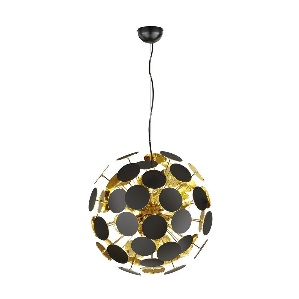 Lampe à suspension Discalgo 54 cm noir avec or Trio 4017807330953