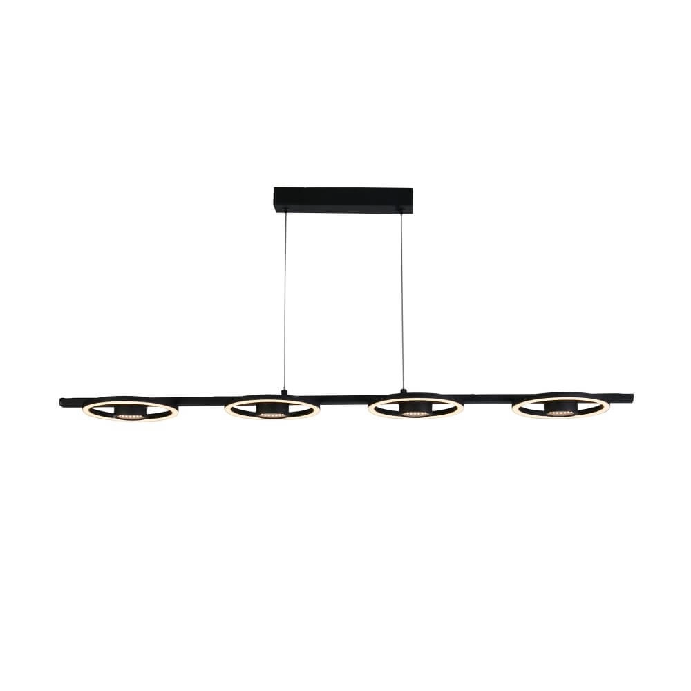 Suspension moderne à 4 lumières Space noir