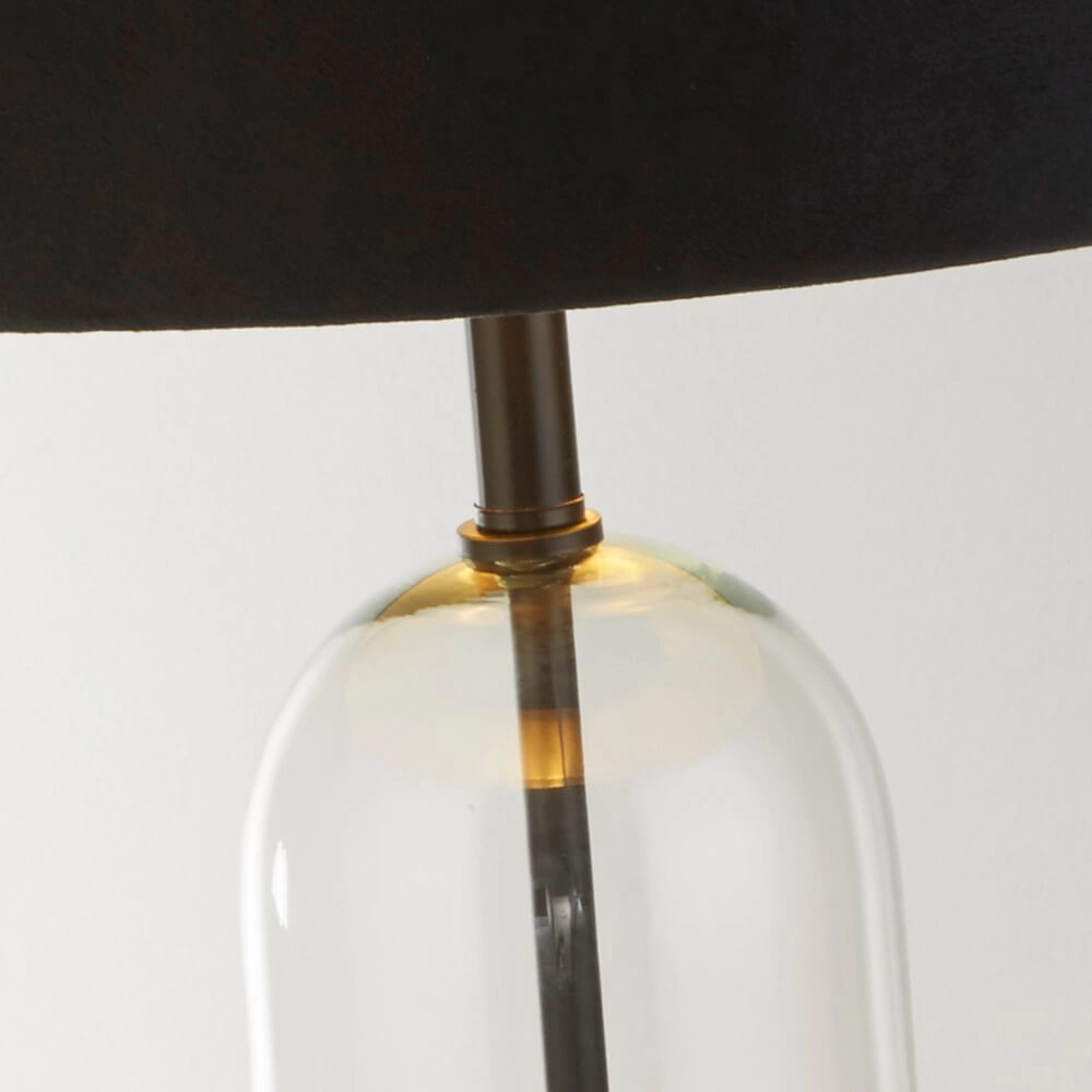 Lampe de table unique Oxford avec capuche noire Searchlight 5053423256641