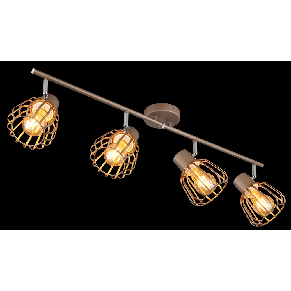 Lampe de plafond Olin Café marron 4 clairs Globo 9007371592579