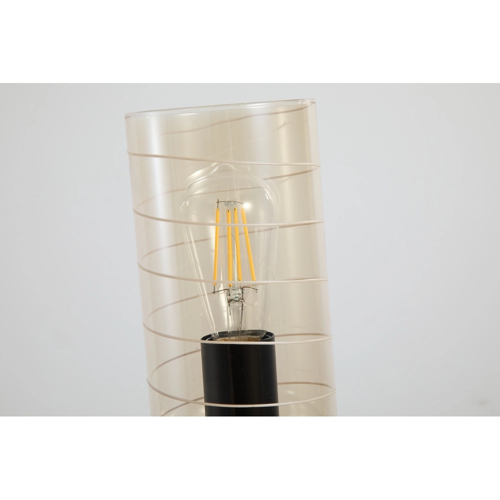 Lampe de table Broughton Verre ambré Searchlight 5053423300856