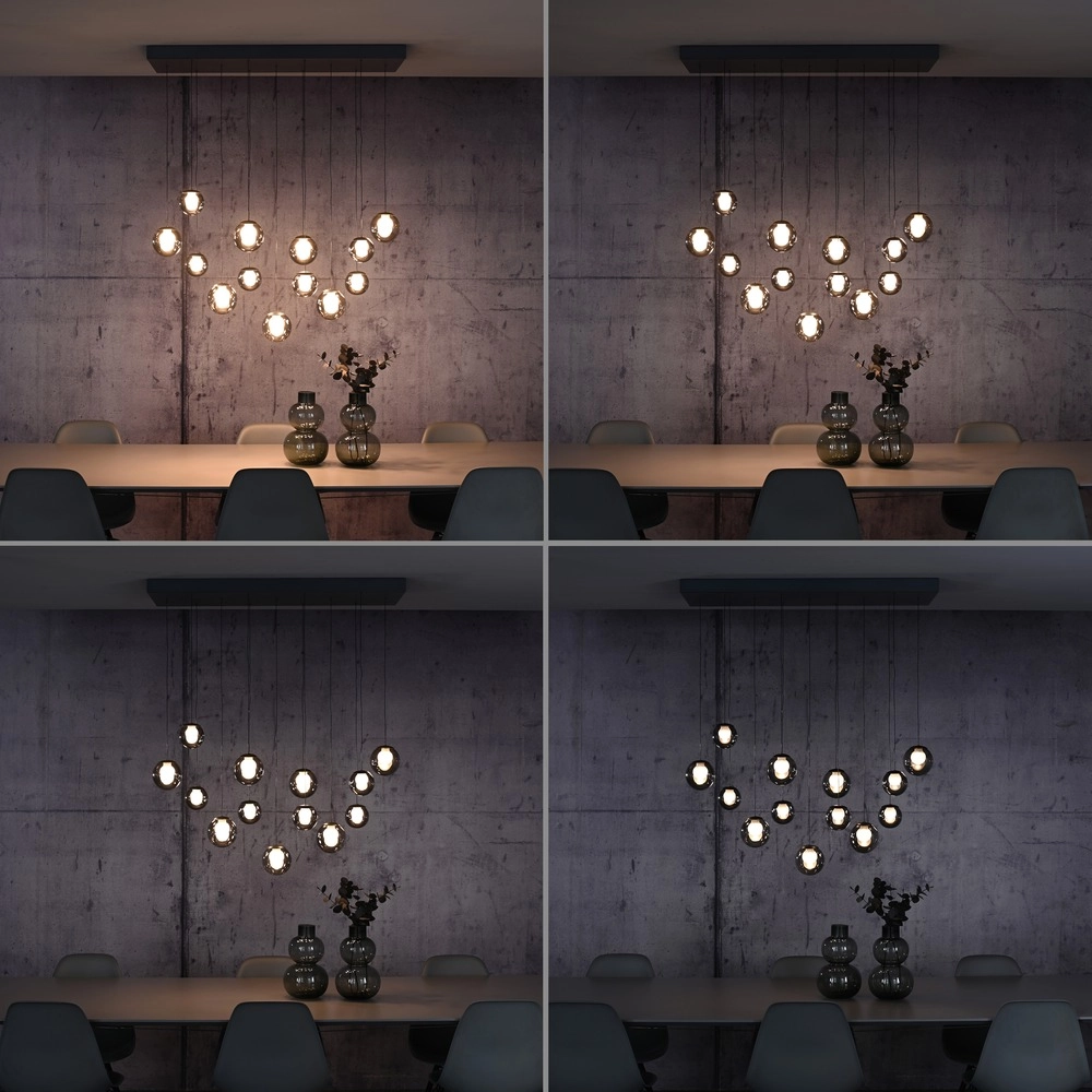 Lampe suspendue à 13 lumières Pure Popup Gris mystique Paul Neuhaus 4012248398302