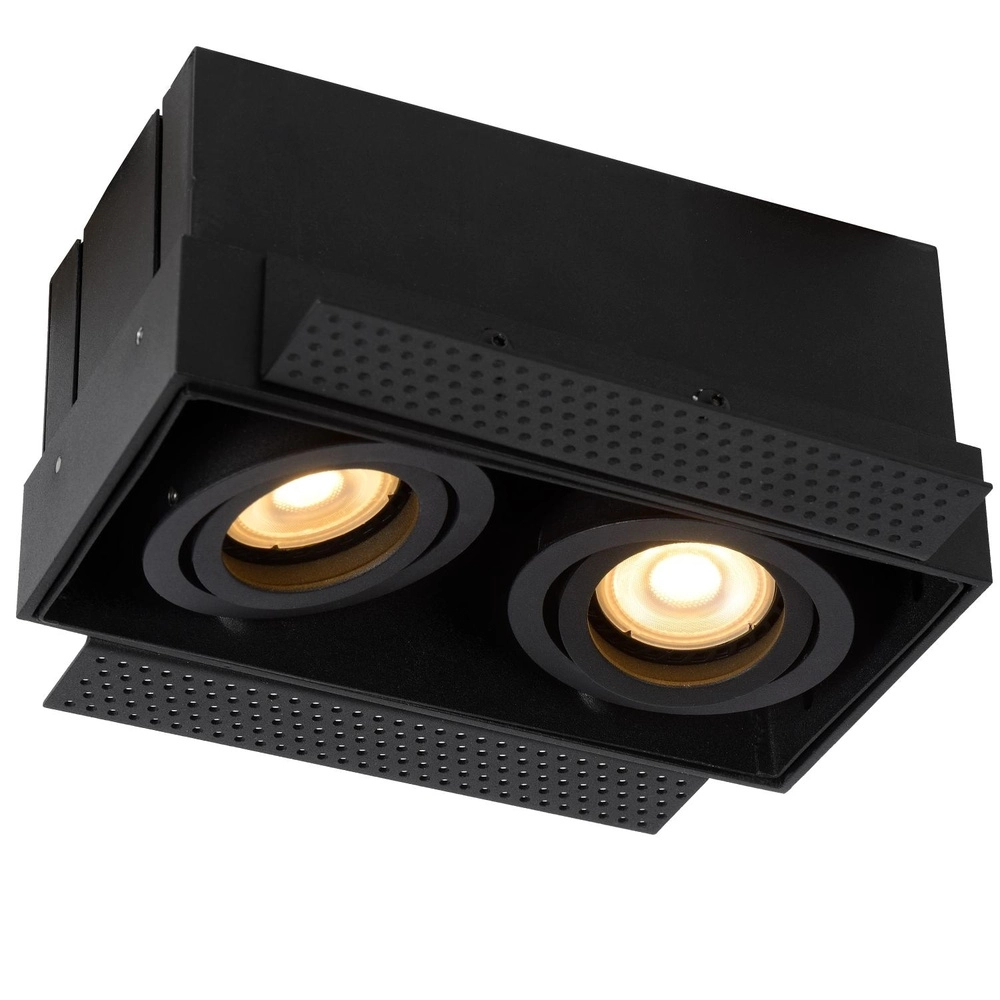 Projecteur encastré élégant Trimless Double Noir Lucide 5411212092236