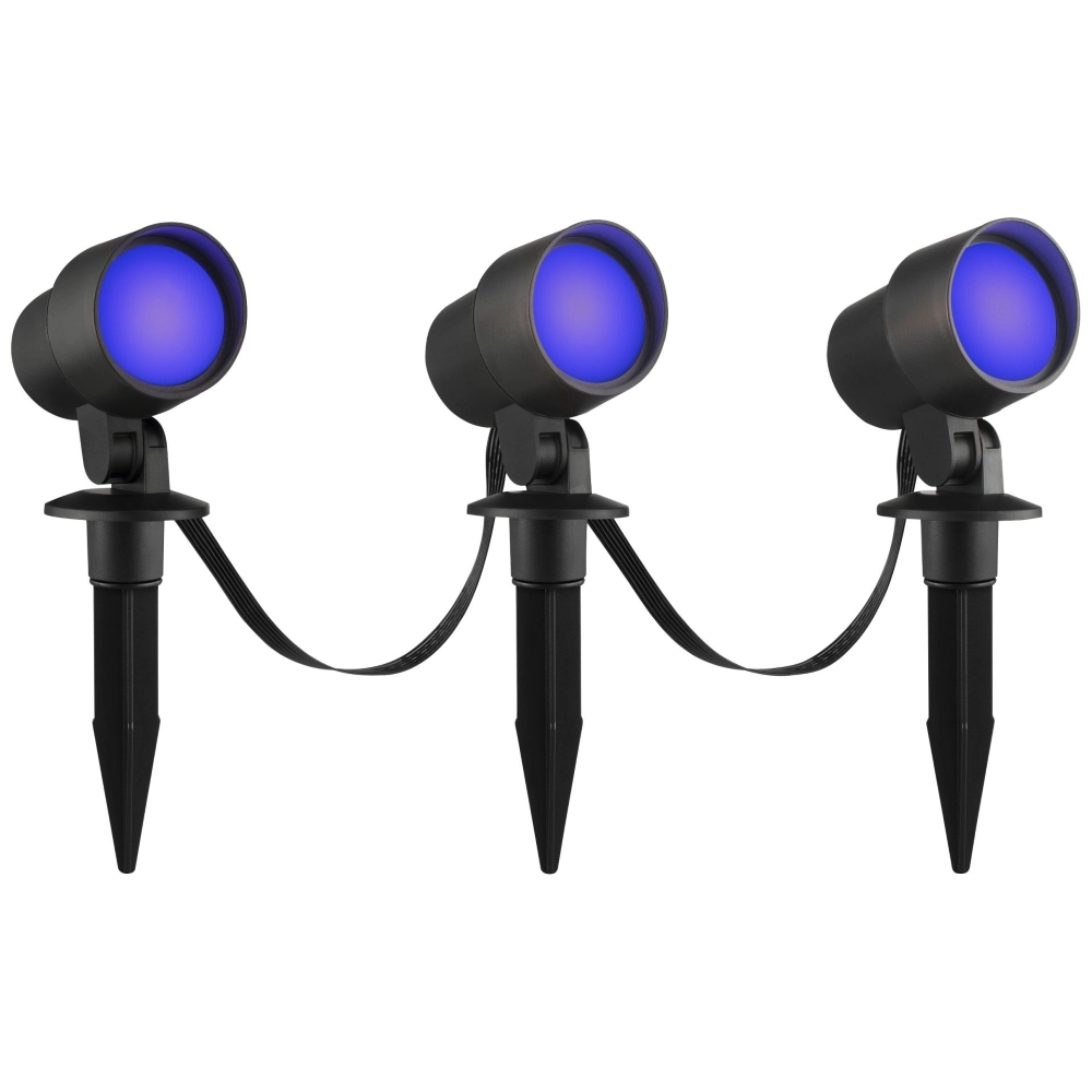 Ensemble de projecteurs à piquet intelligent Kamara RGB - Lot de 3 - avec câble de 3 mètres et prise Brilliant 4004353453717
