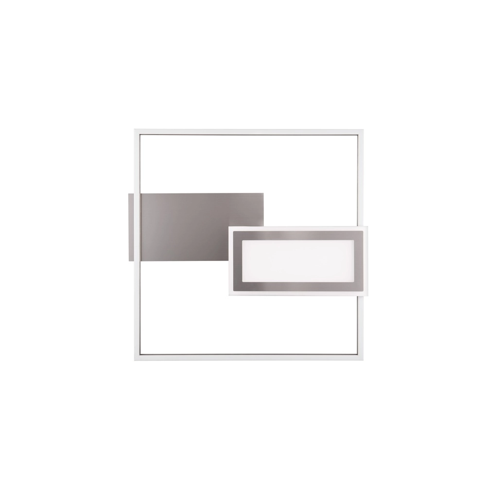 Plafonnier carré Spiro nickel 50cm Trio 4017807612462