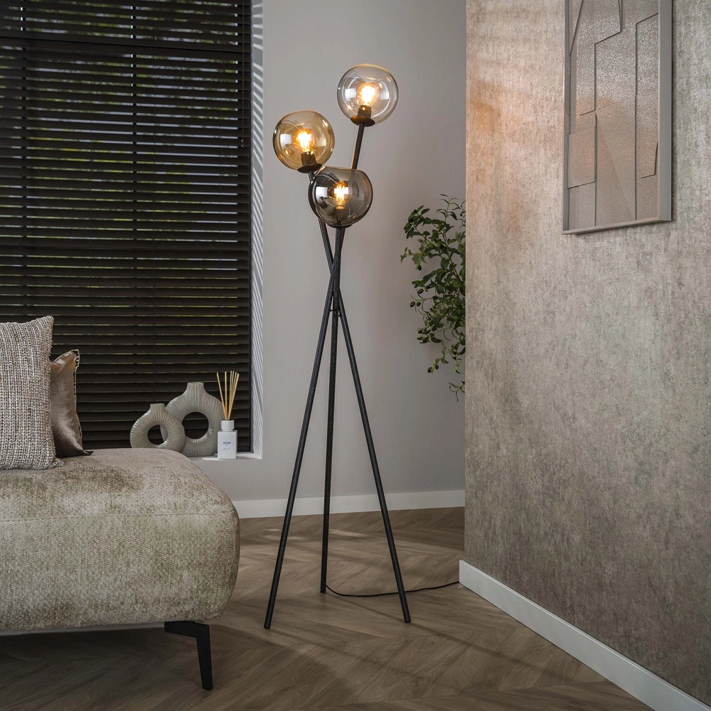 Lampe sur pied trépied Multi 3x verre