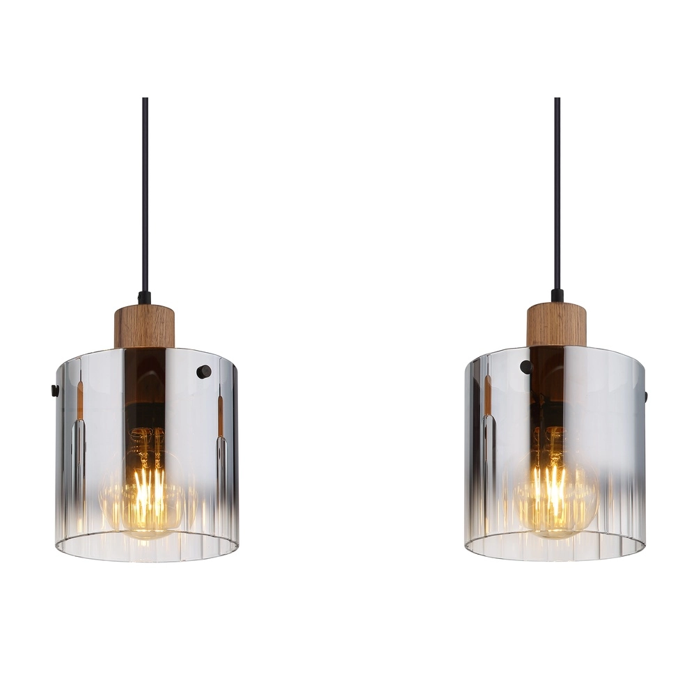 Lampe suspendue Underwood Bois à 3 lumières Globo 9007371475049