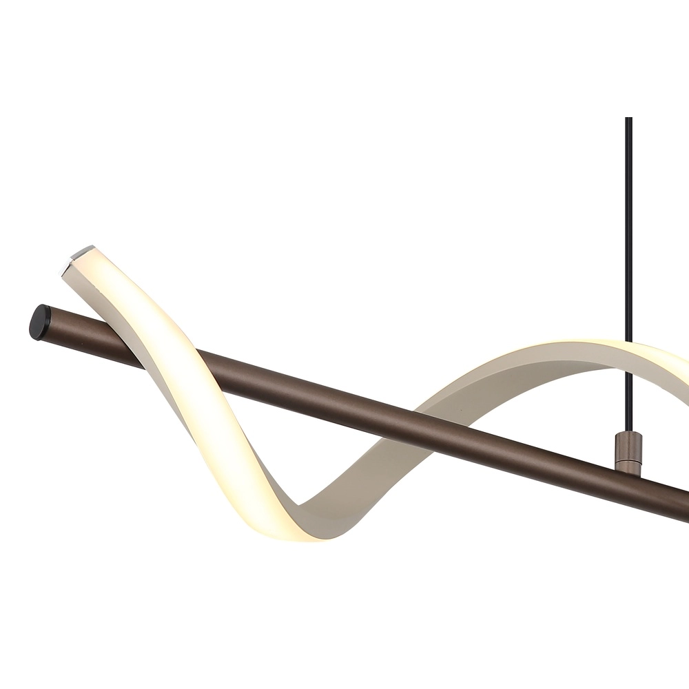 Lampe suspendue Spiro bronze avec brun sable Globo 9007371587315