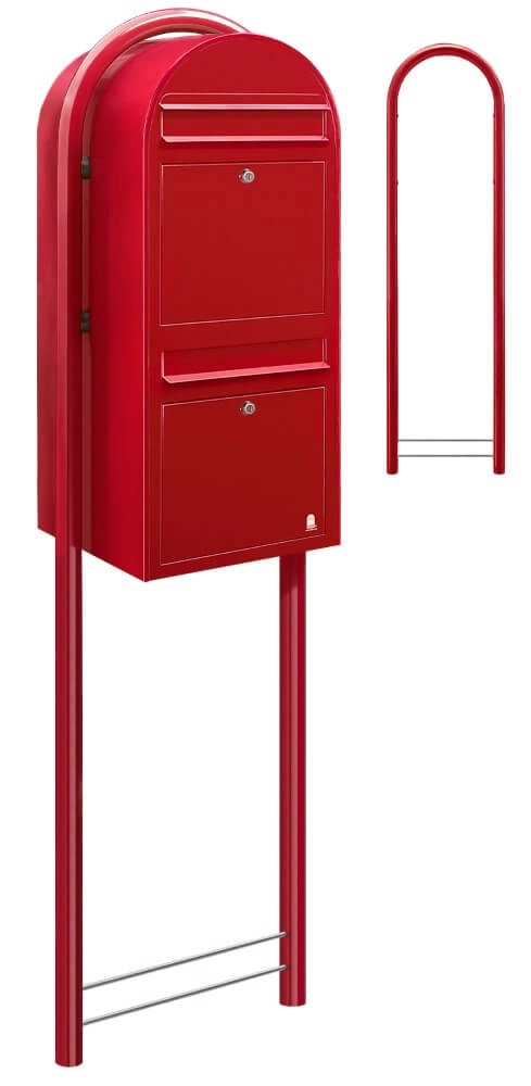 Boites aux lettres Duo 3001 Rouge vif Bobi 6417237014054