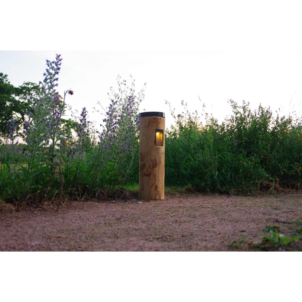 Éclairage solaire en bois Piatto Châtaignier - 65 cm - 2700 000 km