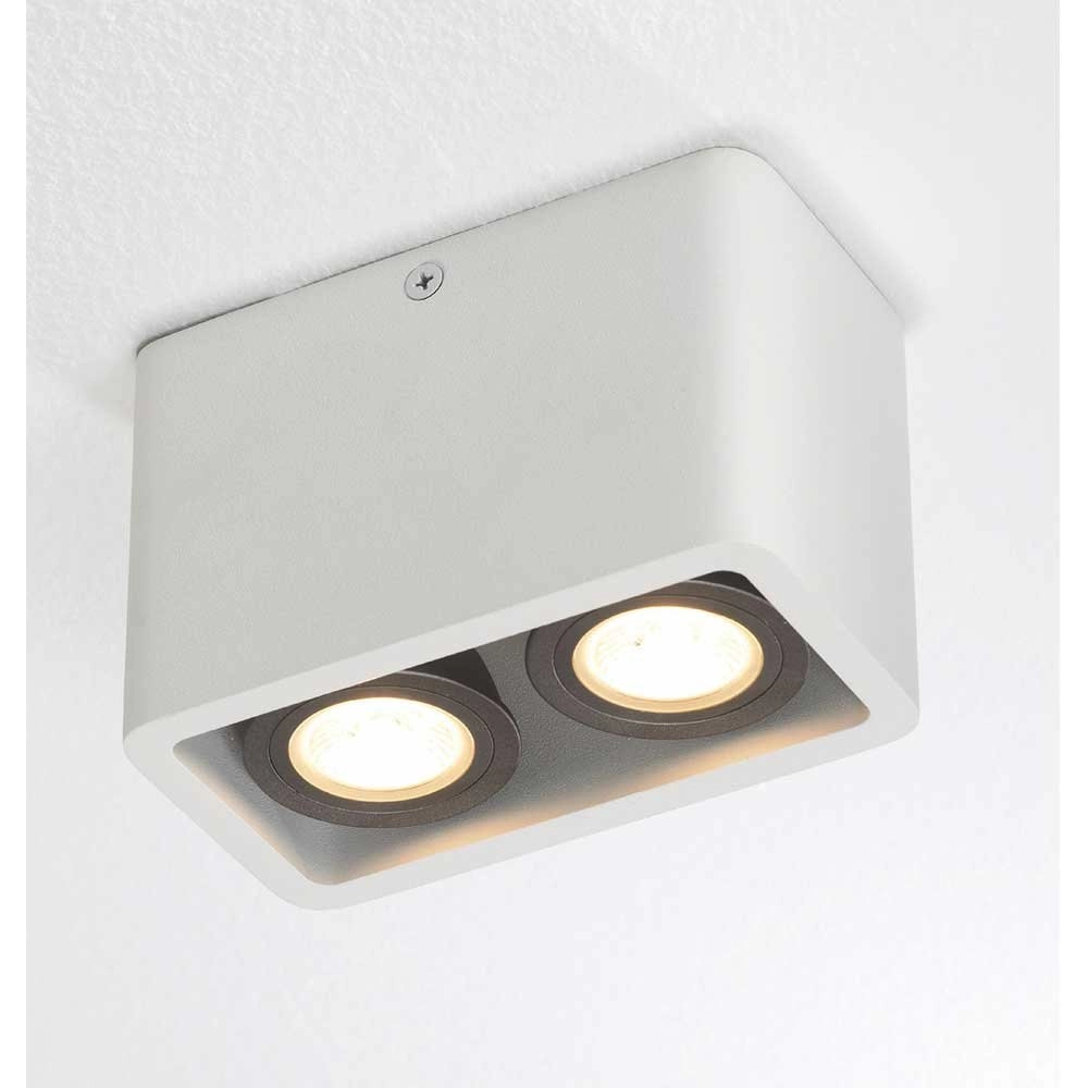 Spot double en saillie Bronx blanc Artdelight 8719831731718