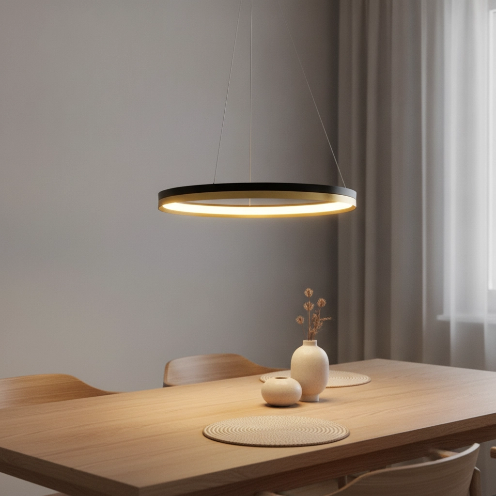 Suspension Cantria noir avec or Ø 60cm