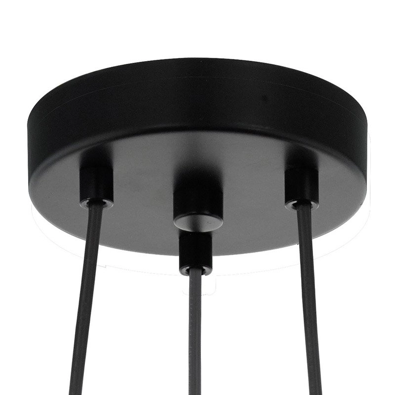 Lampe à suspension Tarbes Cuivre à 3 lumières avec noir Eglo 9002759941963