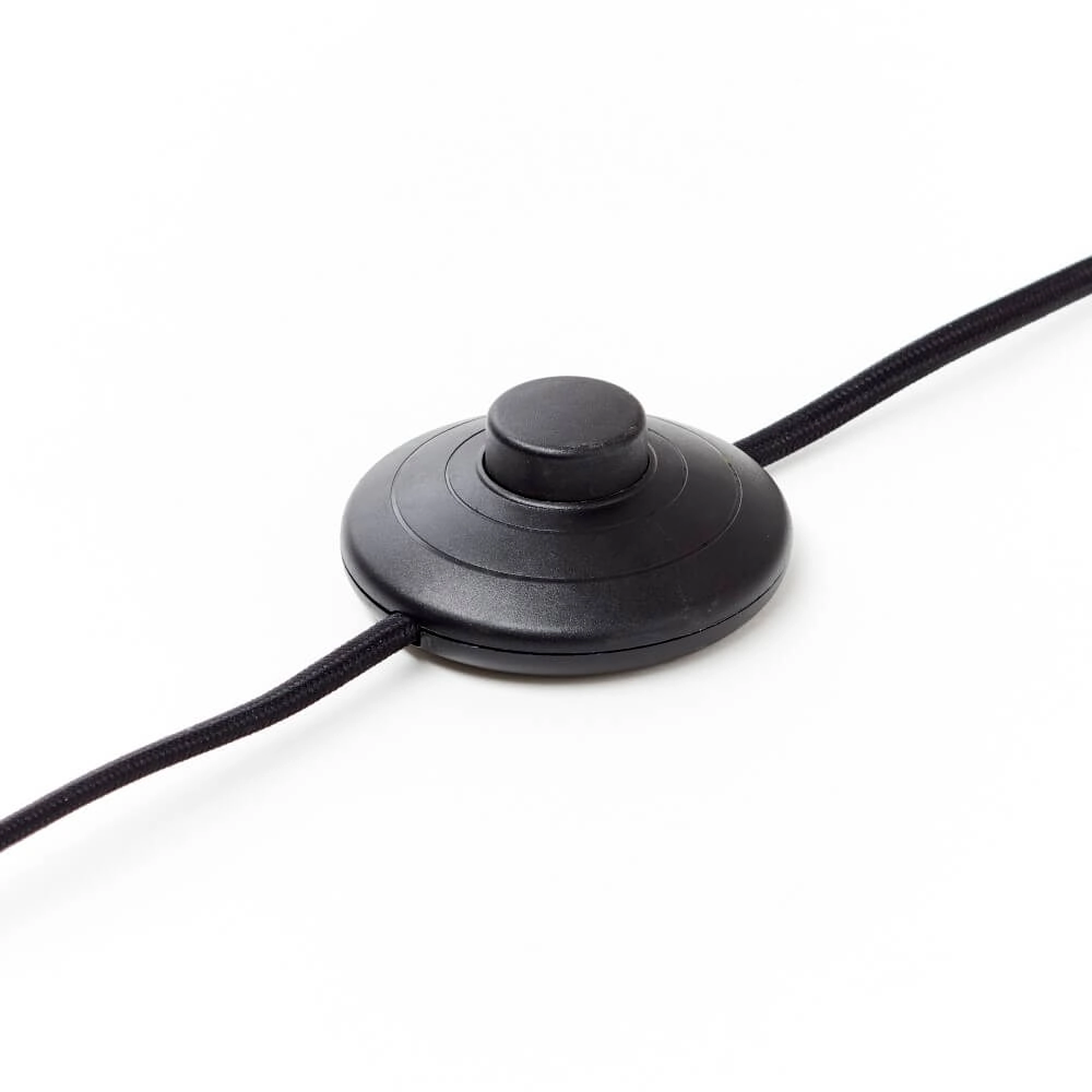 Lampe sur pied Weald noir avec du bois Brilliant 4004353419270