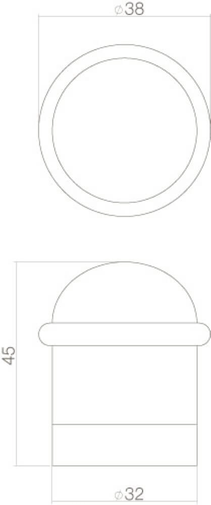 Butée de porte en laiton Stelo laqué avec anneau Intersteel 8714186055960