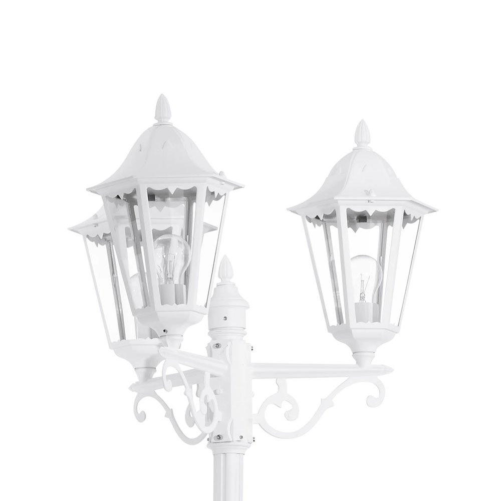 Lampadaire Jardin Navedo 3 lumières blanc Eglo 9002759934545