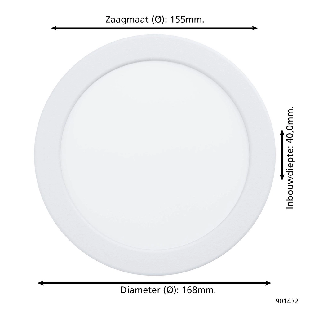 Lampe encastrée IP44 Fueva 6-Z Zigbee - blanc - Ø 16,8 cm Eglo 9008606331017