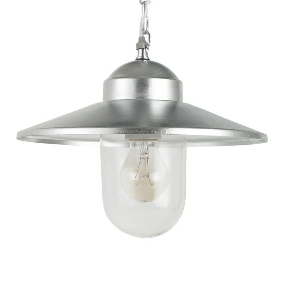 Lampe suspendue de porche Selva 32cm gris zinc Franssen 7042892306030