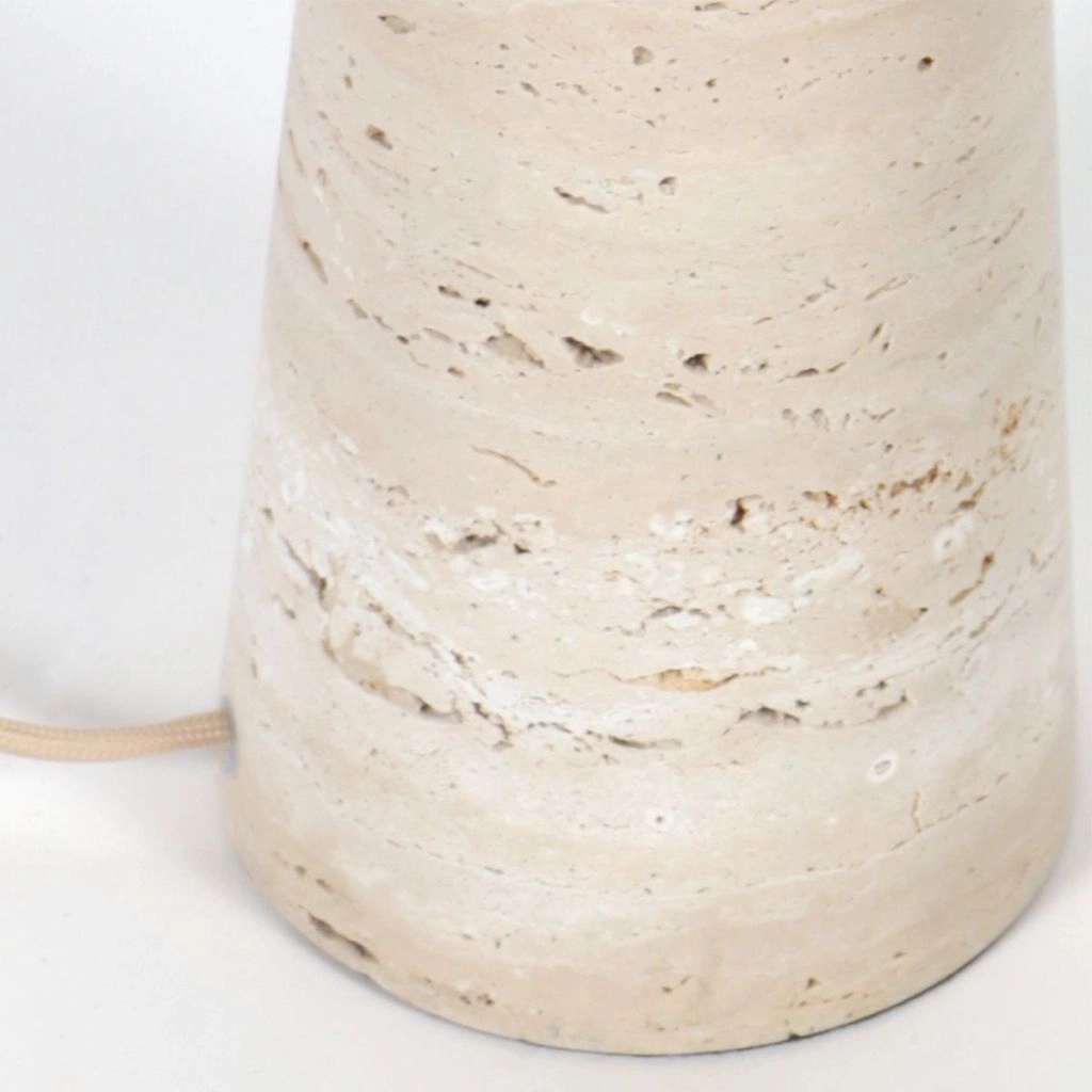 Lampe de table en pierre Travino avec une teinte paille Ø30cm Steinhauer 8712746183450