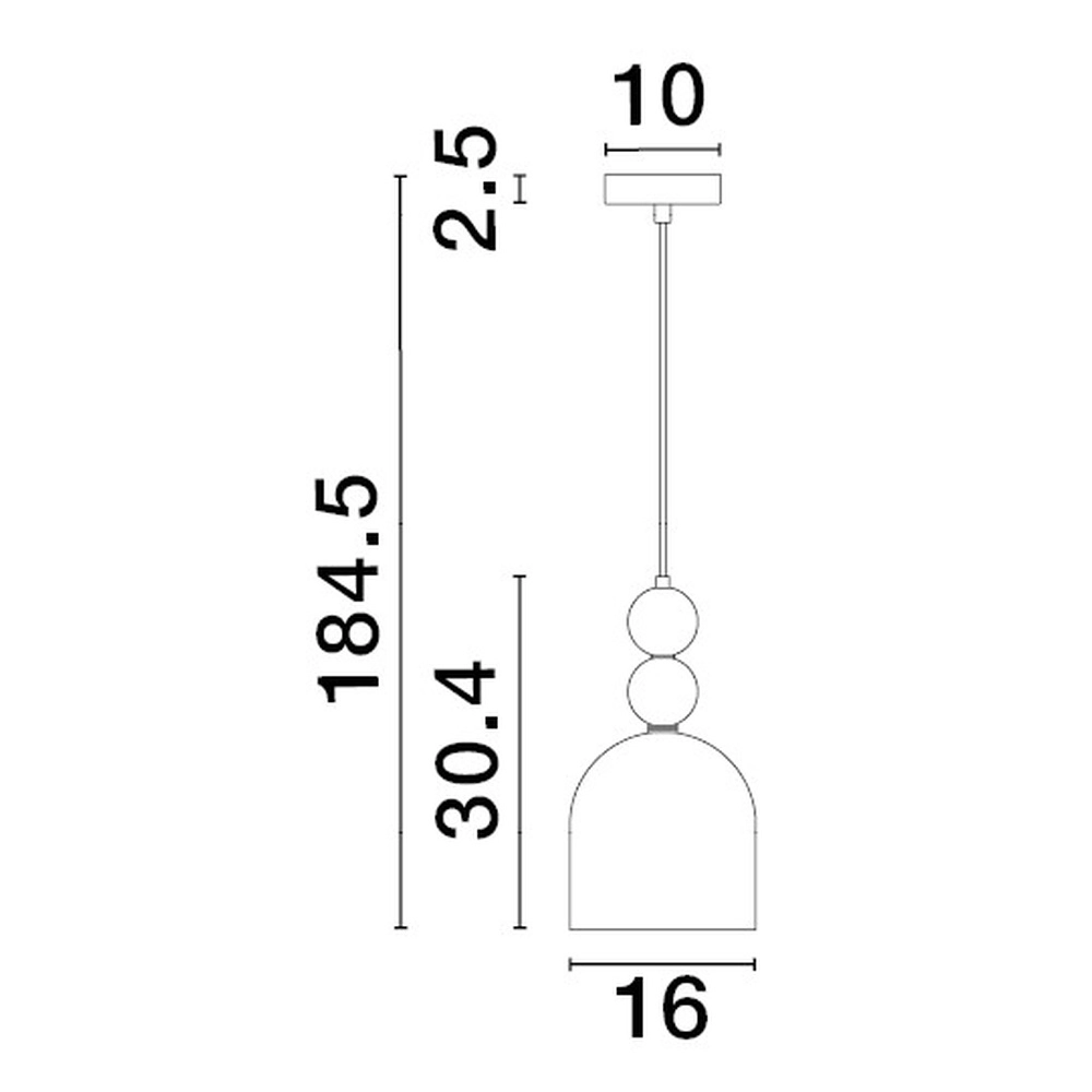 Suspension colorée Murano bleu Lyora 5212017434180