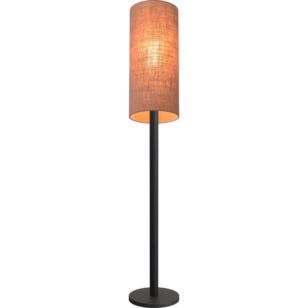 Lampe de pied Lisbourg Noir avec capuche beige beige