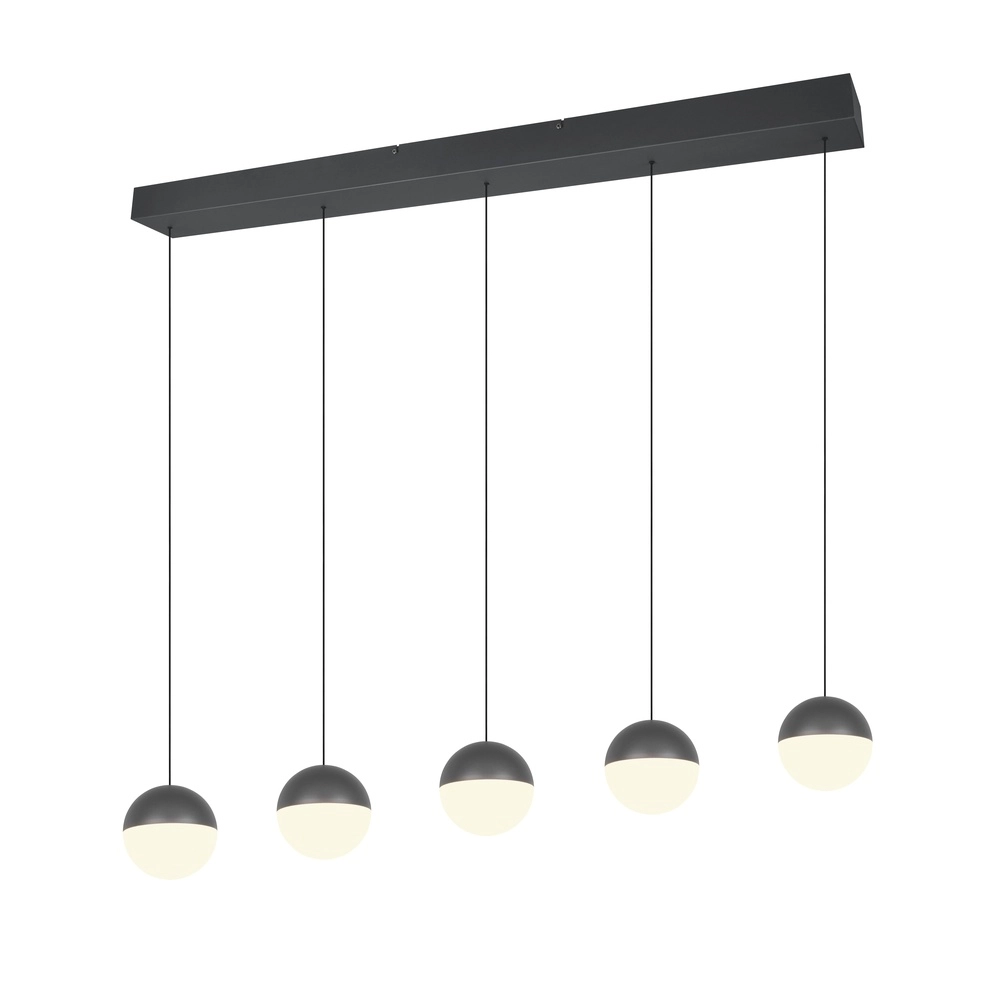 Lampe suspendue à 5 lumières Senta anthracite Trio 4017807697872