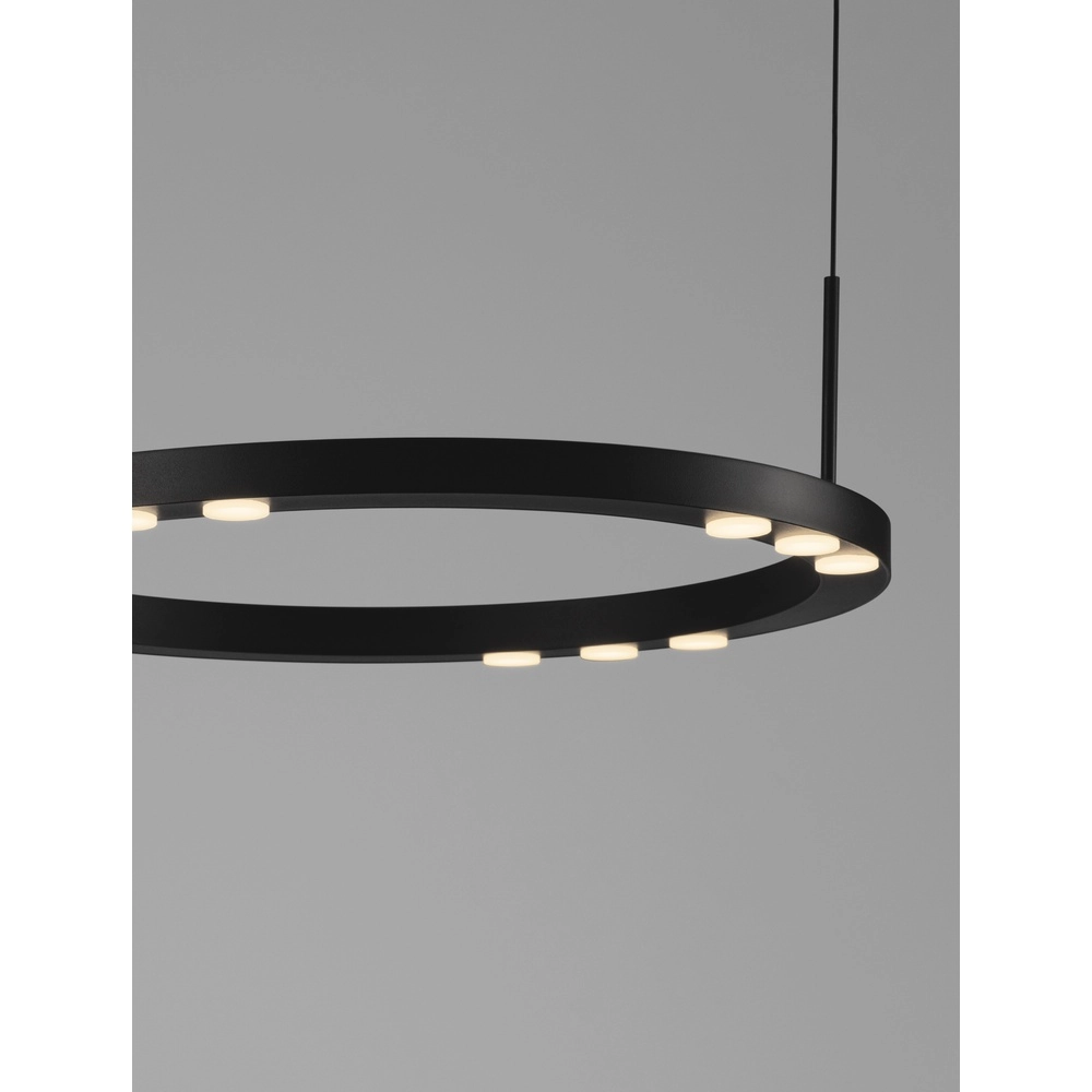 Suspension élégante Lunette noir Ø 40cm Lyora 5212017465184