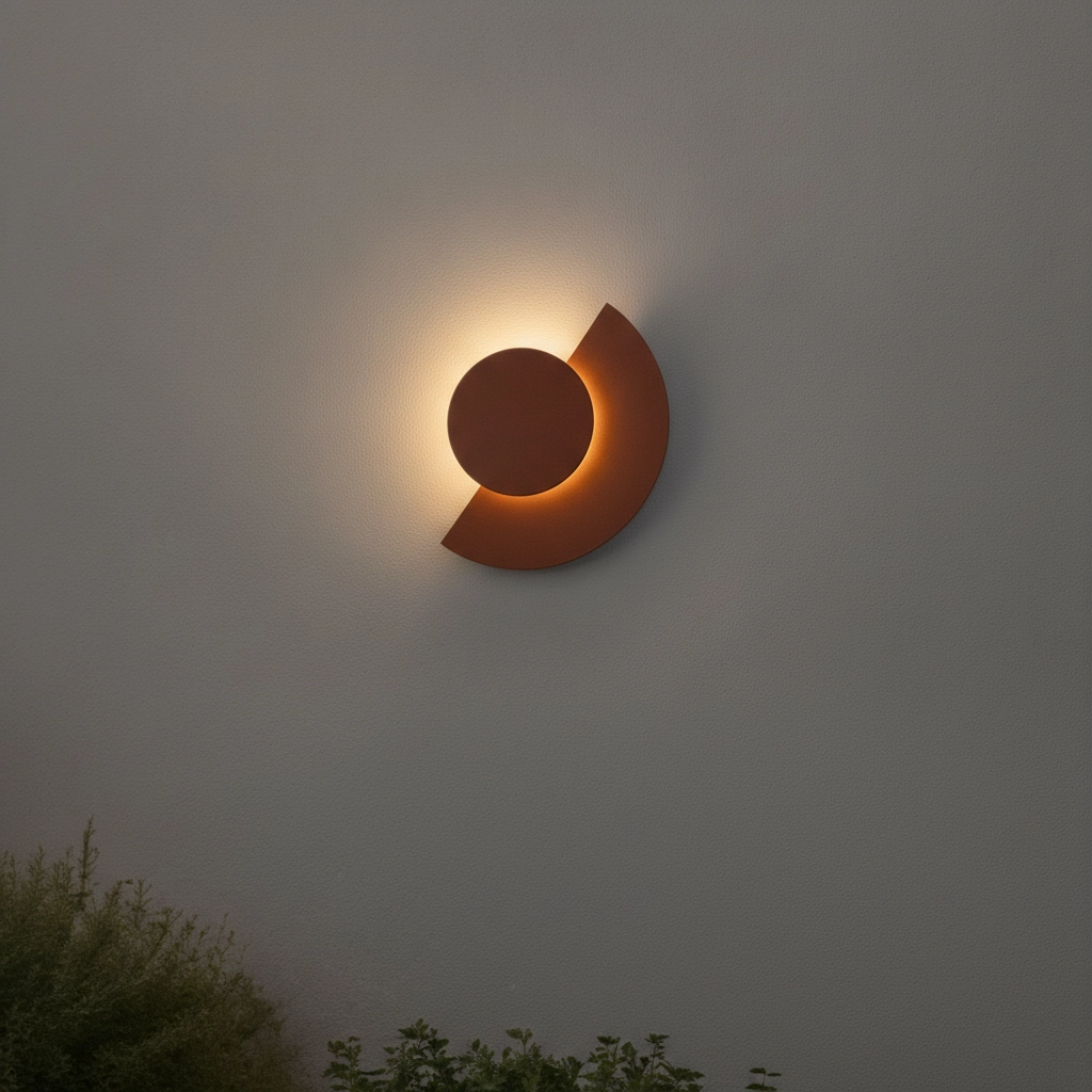 Lampe murale moderne Gloo brun rouille - 3000K