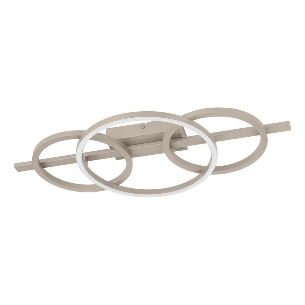 Lampe de plafond à design Planillo rond brun sable