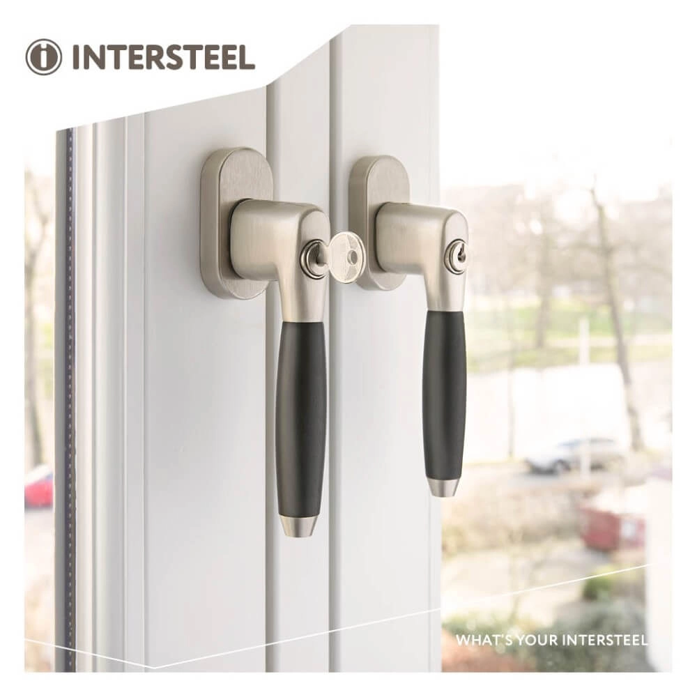 Poignée de fenêtre Ton 400 Nickel mat verrouillable Intersteel 8714186147986