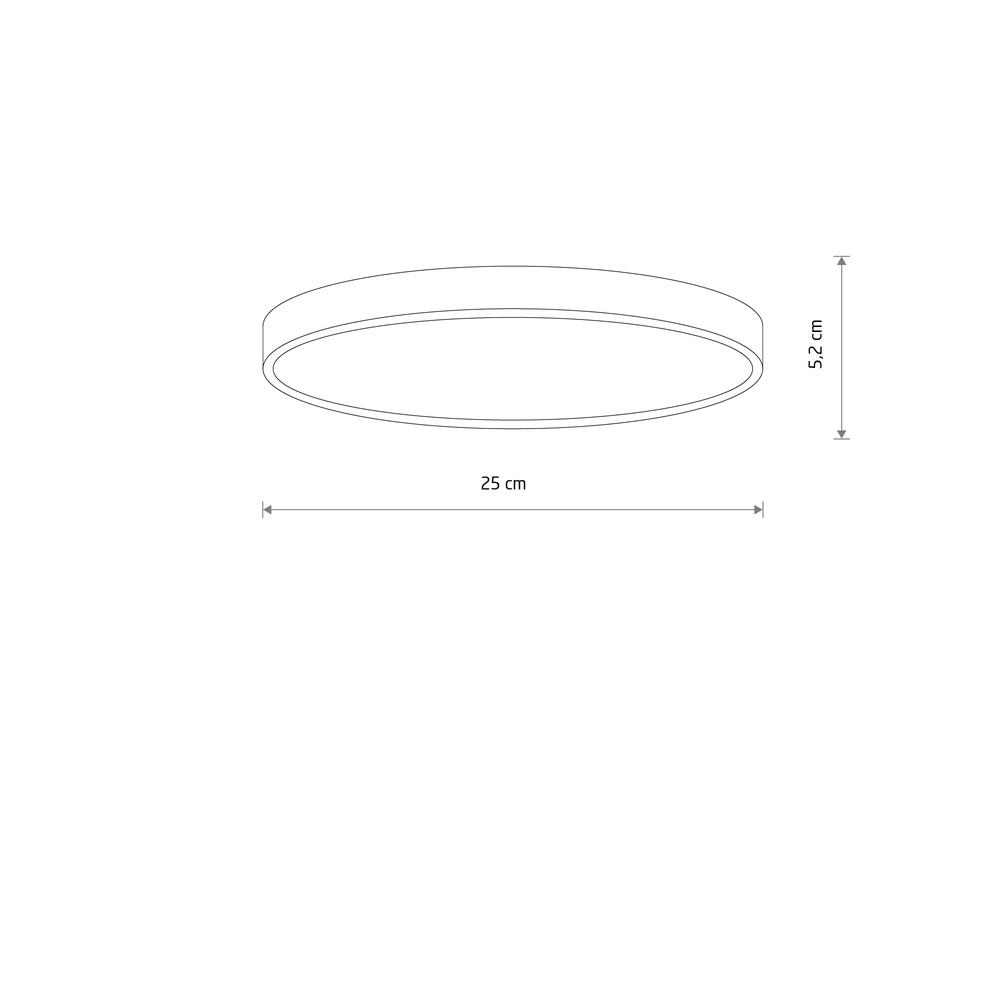 Éclairage de plafond Denia Led Ø 25cm blanc 1400 lm Lyora 5903139117555