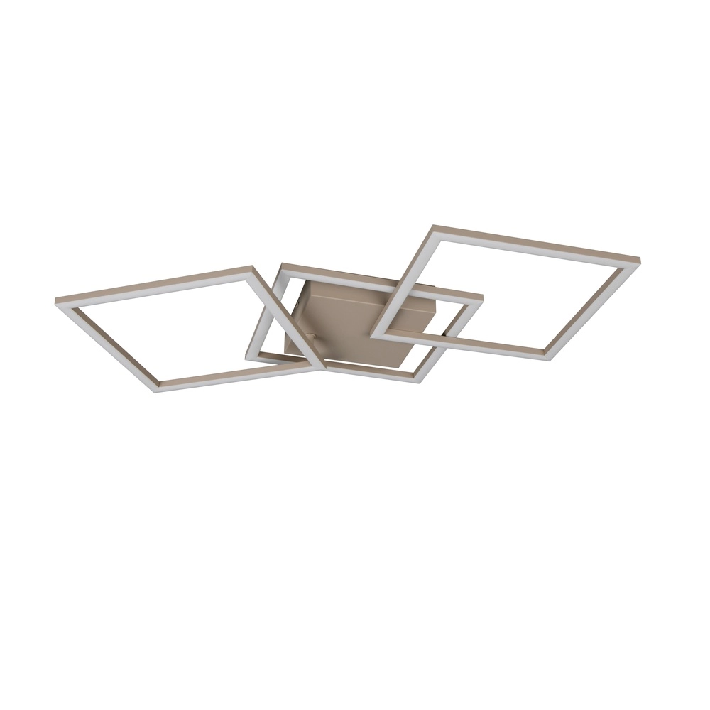 Lampe de plafond moderne Trail 74,5 cm brun sable Trio 4017807714180