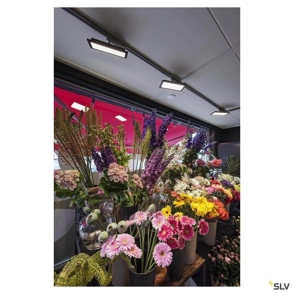 Panneau LED monophasé Panel Track carré noir SLV 4024163250832