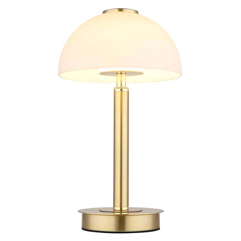 Lampe de table Uldin Or avec verre blanc Globo 9007371465729