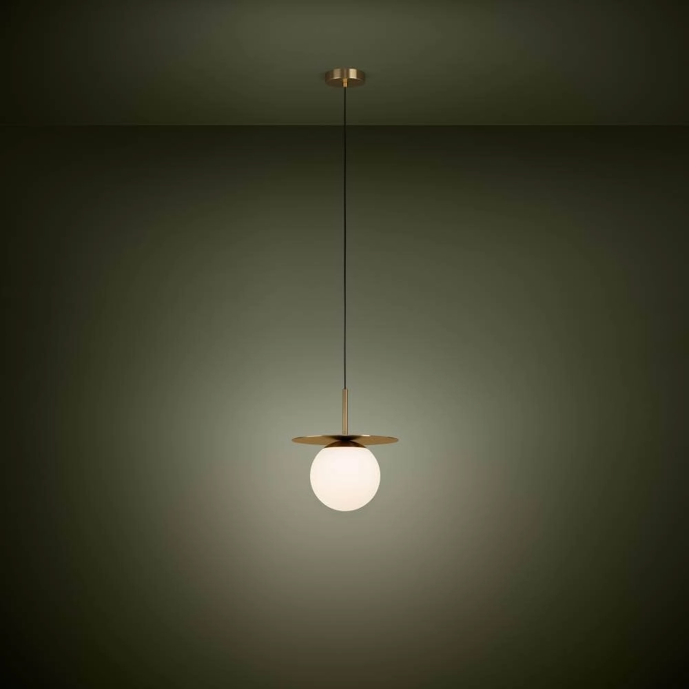 Lampe à suspension en verre Arenales Ø 18 cm - doré Stars of Light 9002759399528