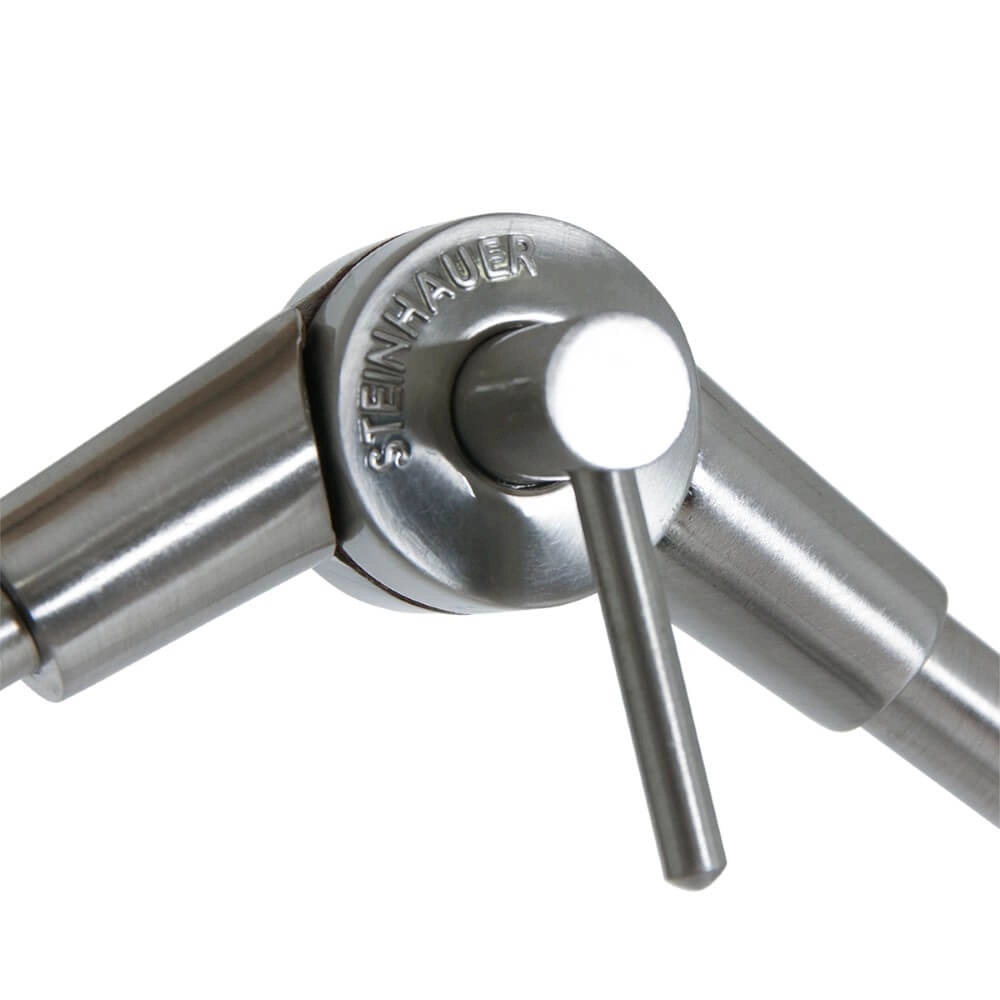 Lampadaire Gramineus 165cm gris avec abat-jour lin blanc Steinhauer 8712746093742