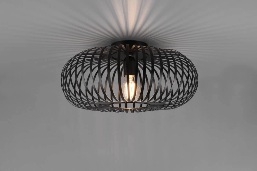 Plafonnier noir Johann Ø40cm Trio 4017807504170