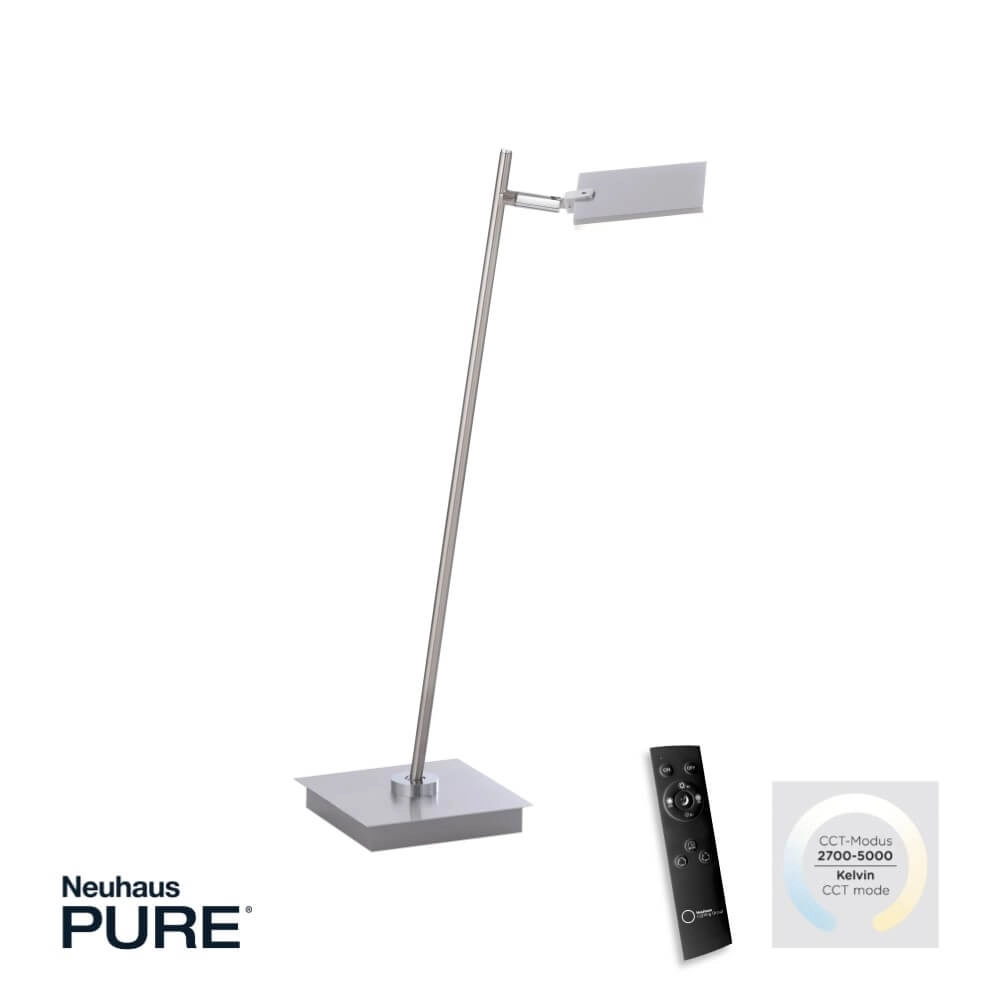 Lampe de table design Pure Mira aluminium Paul Neuhaus 4012248367537