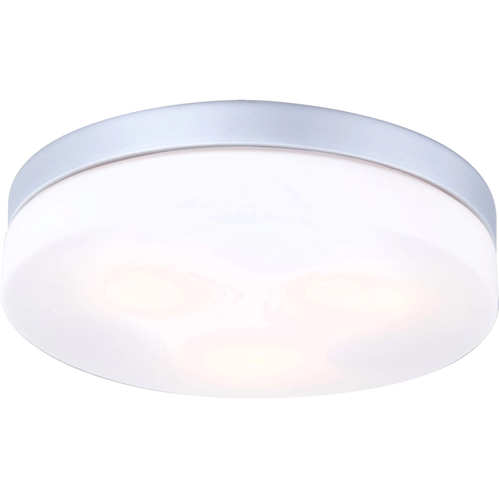 Conception de plafonds Vranos Gris argenté pour un usage extérieur Ø 30 cm