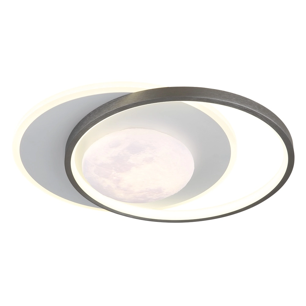 Lampe de plafond à design Moon noir et blanc