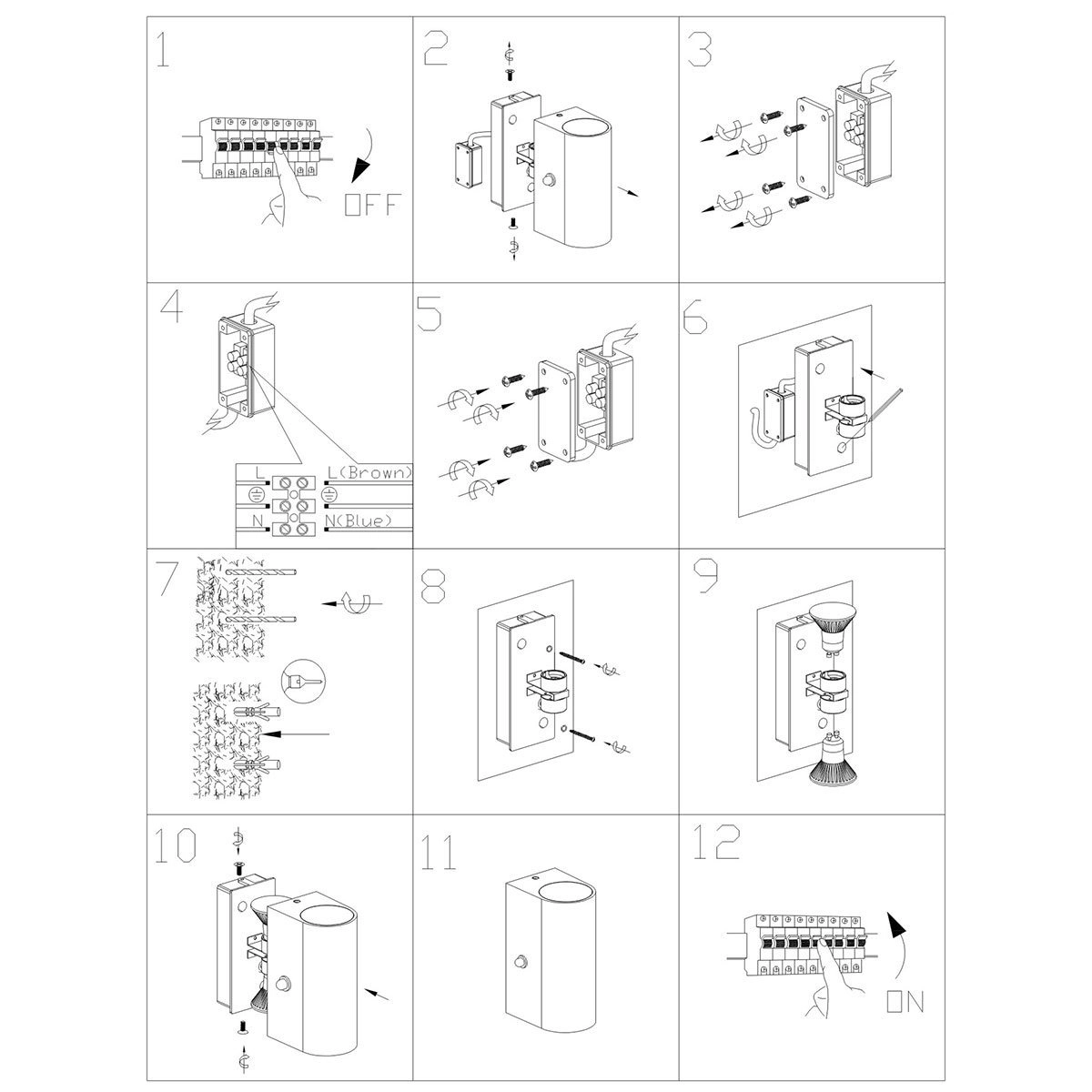 Capteur de lumière haut-bas Dicron 15cm-noir Steinhauer 8712746133219