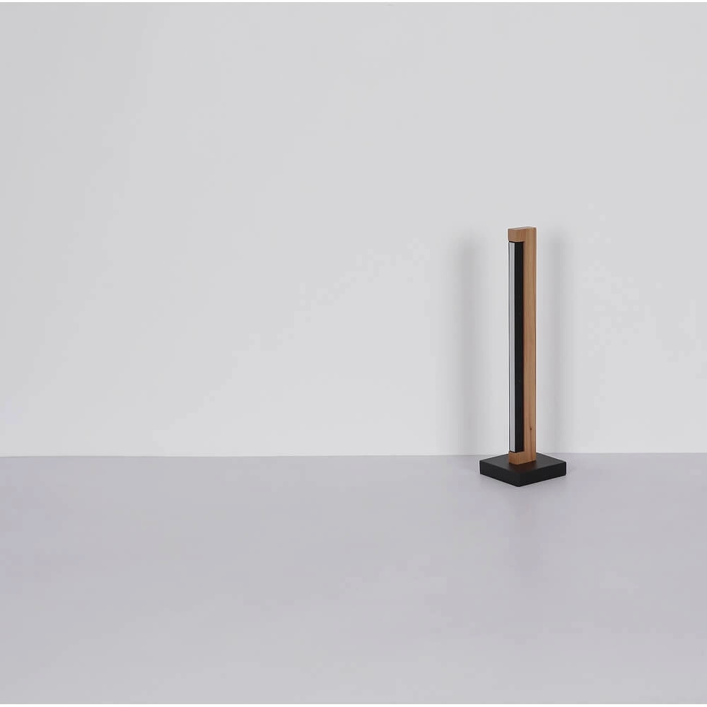 Lampe de table design Starla noir avec bois 48cm Globo 9007371459292