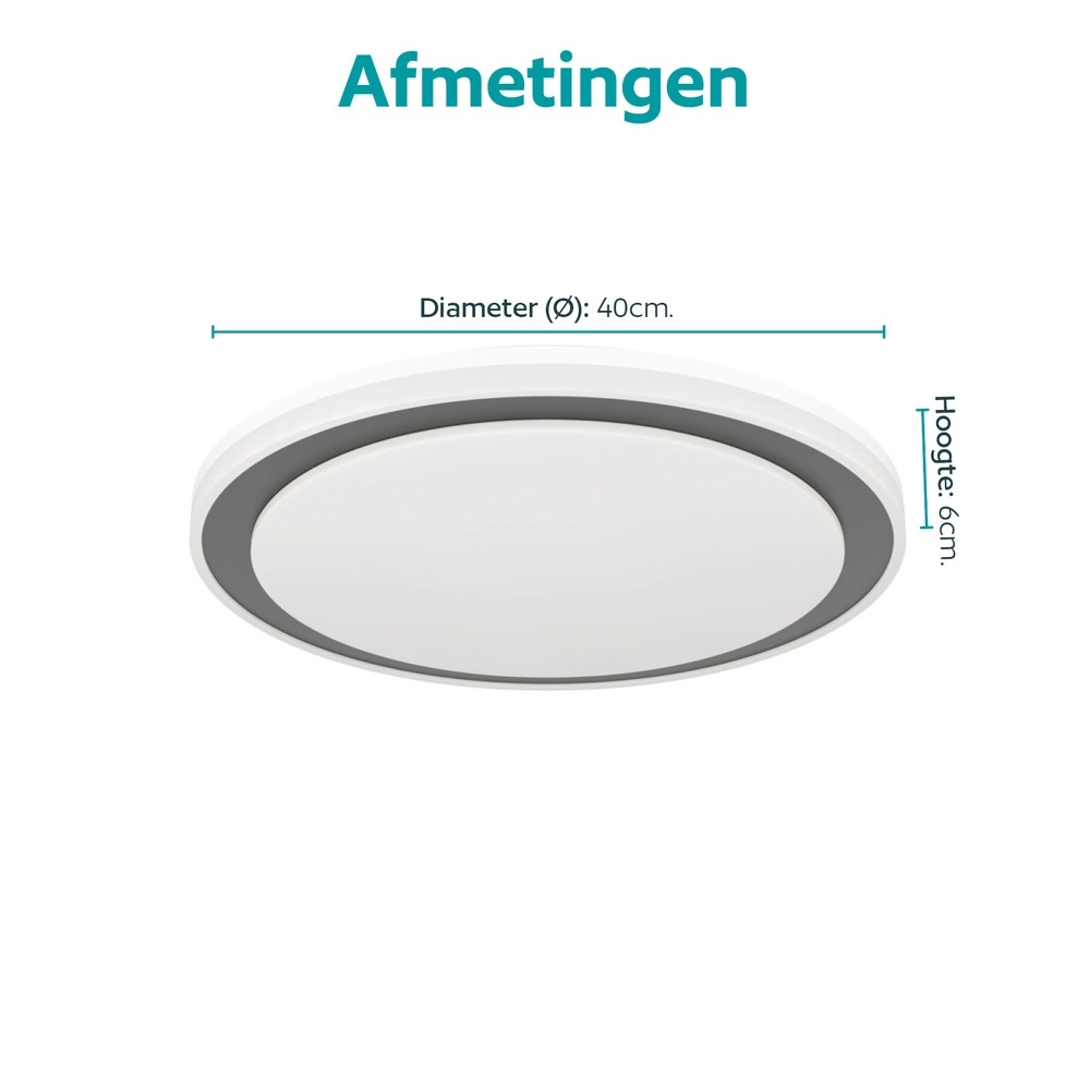 Lumière blanche de plafond Semovigo Ø 40cm Eglo 9008606391851