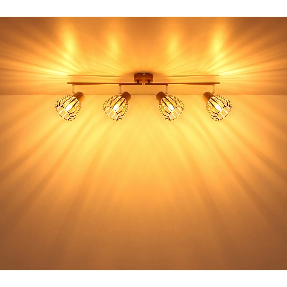 Lampe de plafond Olin Café marron 4 clairs Globo 9007371592579
