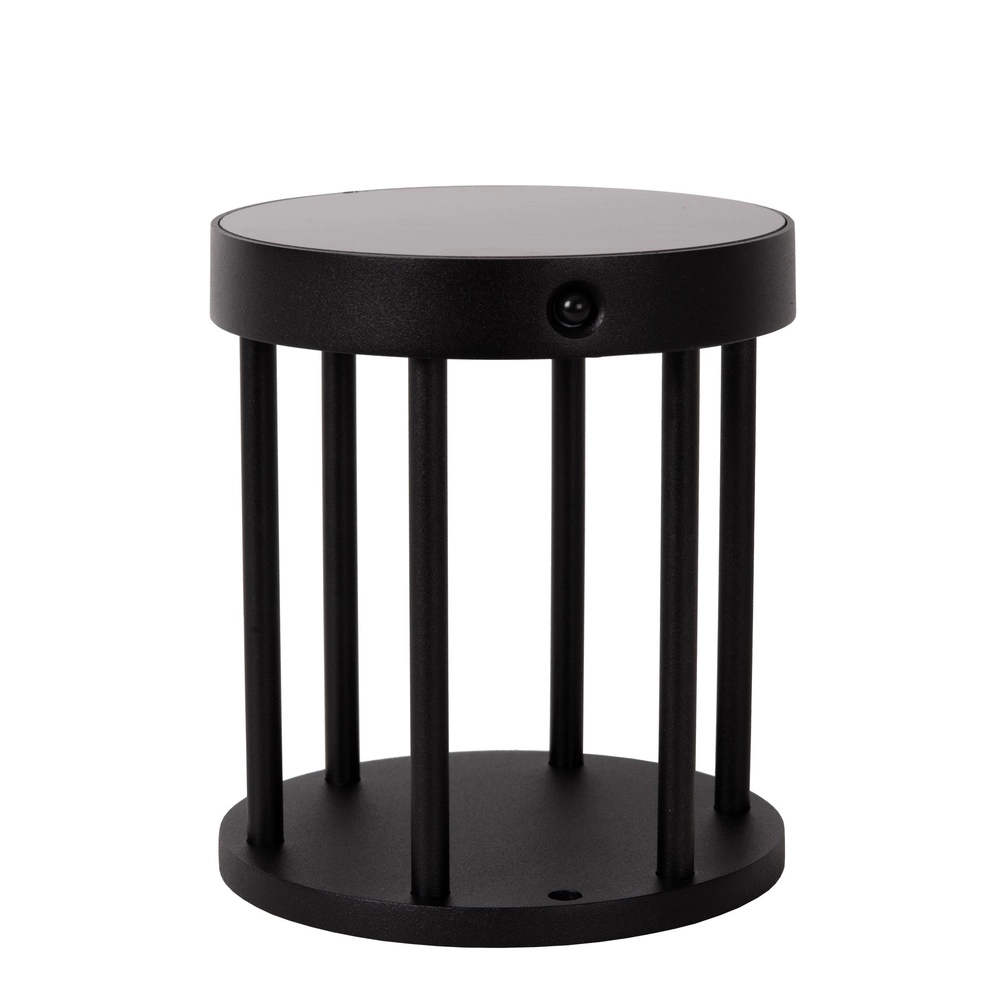Lampe solaire sur piédestal Jackson 18 cm noir
