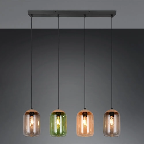 Lampe de table à manger en verre Cork 4 lumières Trio 4017807622997