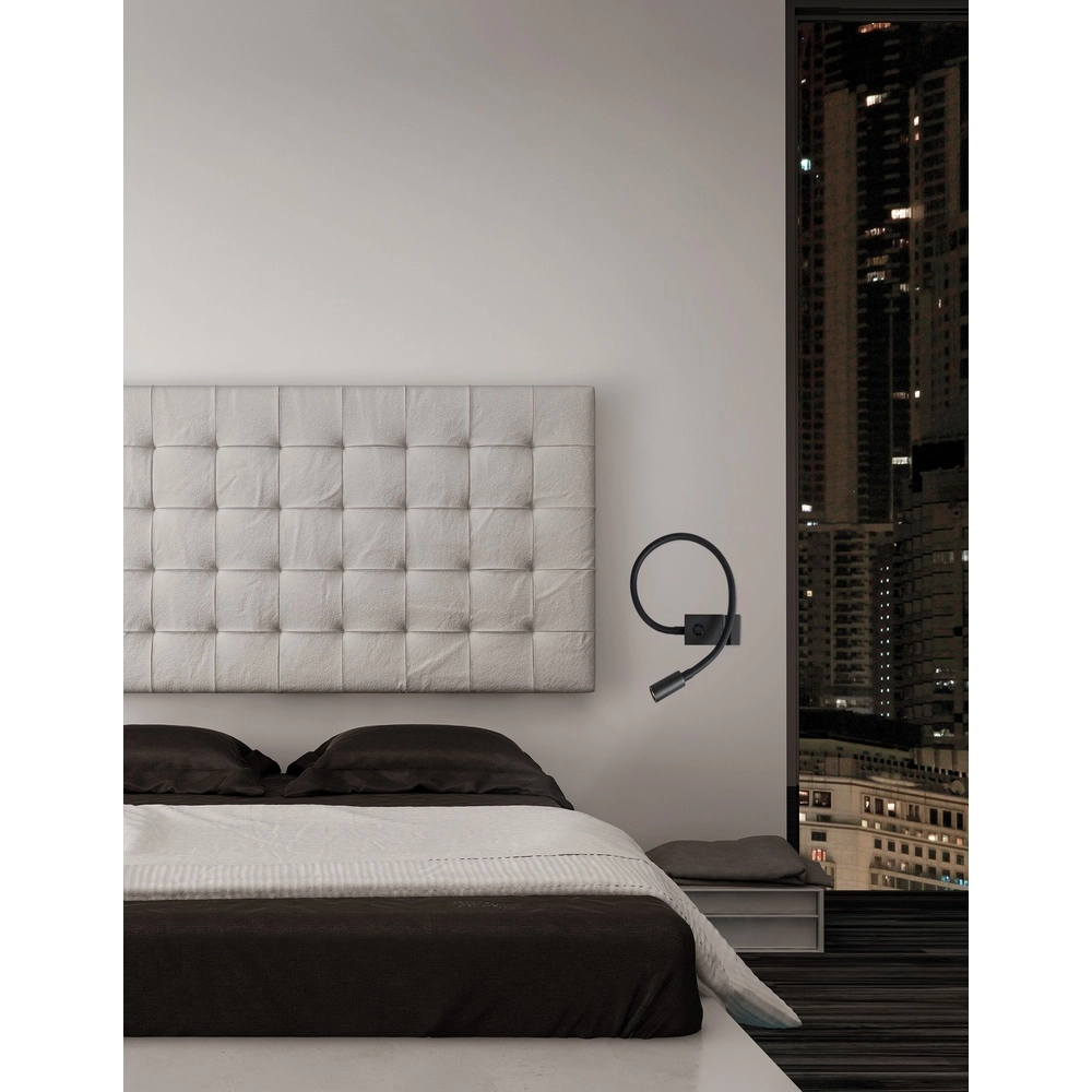 Lampe de chevet Geneva noir Lyora 5212017411082