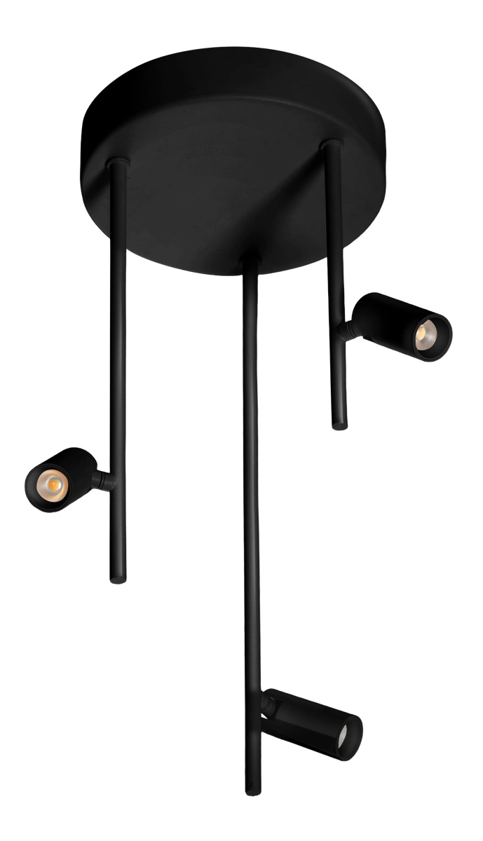 Lampe de plafond à 3 lumières Minora LED - Noir